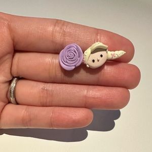 Disney Tsum Tsum Rapunzel Princess Earrings Polymer Clay